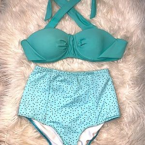 High waist swimsuit set